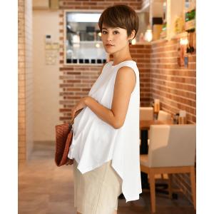マタニティ 授乳クール素材フレア マタニティタンクトップ