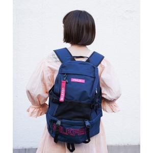 リュック 【定番】EMBROIDERY MESH POCKET BACKPACK