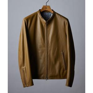 ジャケット ライダースジャケット ラムレザーシングルライダースジャケット