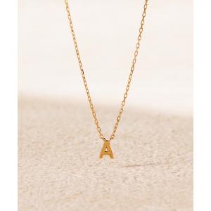 con affetto ネックレス K18イニシャルネックレス レディース 