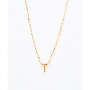 con affetto ネックレス K18イニシャルネックレス レディース