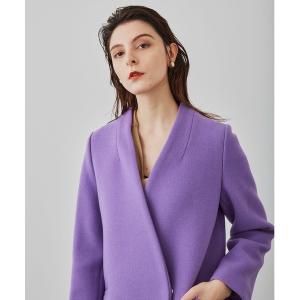 Ｖネックノーカラーコート