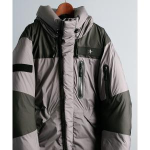 ダウンジャケット ダウン SCHOTT ショット/ And A×SCHOTT 別注2TONE DOWN JACKET ツートーンフェザーダウンジャケッ