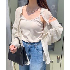 シャツ ブラウス シアーガーゼリラックスシャツ