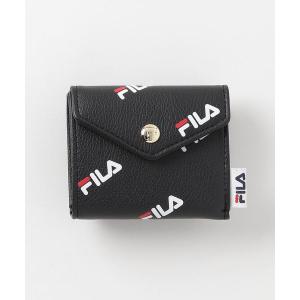財布 3つ折りミニウォレット ブランドロゴ プリント