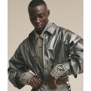 JieDa（ジエダ） ブルゾン アウター LEATHER COLLAR SWEAT ZIP JACKET