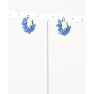 イヤリング レディース 「marinaJEWELRY」SV/AAA Blue Agate wrapped earring｜zozo