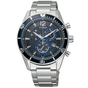 極美品✨シチズンアスペック エコドライブ デュオクロノグラフ/ネイビーシルバー CITIZEN 腕時計 COLLECTION シチズンコレクション エコ