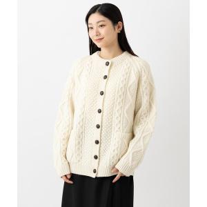 カーディガン メリノウール　ハンドニット手編みカーディガン レディース メンズ