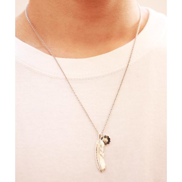 ネックレス スモールフェザー チェーンネックレス メンズ レディース