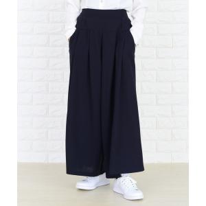 パンツ ゆったり幅広9分丈ガウチョパンツ レディースの商品画像