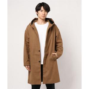 コート ダッフルコート メルトンフーデッドロングコート