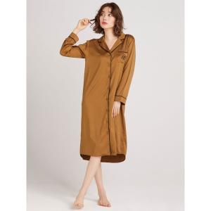 シルキーサテンスリープ ロング ワンピース