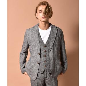 スーツ ジャケット ツイードテーラードジャケット 無地