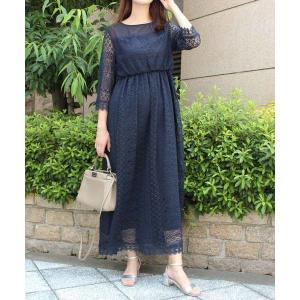 ワンピース シフォンレースワンピース