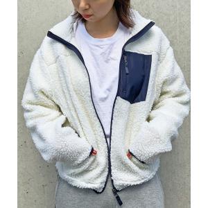 ブルゾン アウター 切り替えポケットフリースレトロシープボアブルゾン メンズ レディース
