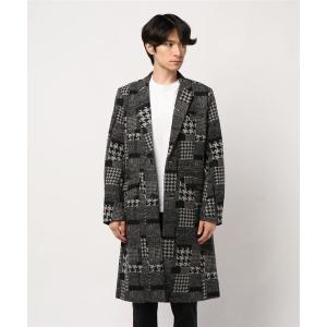コート チェスターコート RINGS　パッチワークジャガードチェスターコート