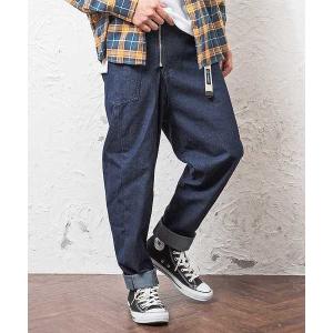 パンツ デニム ジーンズ メンズWファスナーバルーンテーパードデニムパンツ