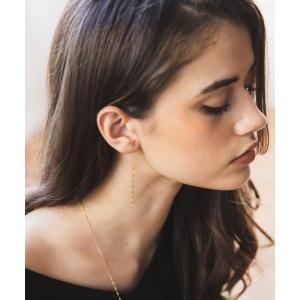 ピアス 「CLAIRE」「K18」クローバーチェーンドロップフックピアス レディース