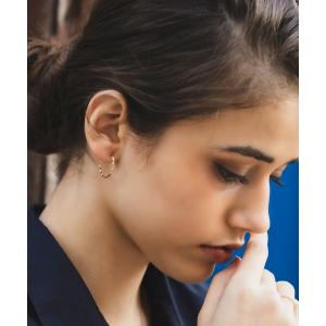 イヤリング 「CLAIRE」「K10」スパイラルフープイヤリング レディース