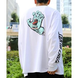 WEB限定 SANTA CRUZ/サンタクルーズ 別注ビッグシルエット 袖プリントロングスリーブ Tシャツ