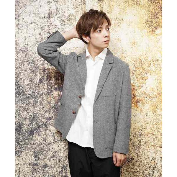 ジャケット テーラードジャケット ツイードテーラードジャケット(IR) オーバーサイズ メンズ レデ...