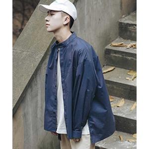 シャツ 「MGV」前後アシメバンドカラーシャツ メンズ レディース