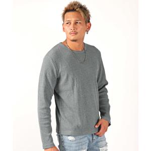 tシャツ Tシャツ ワッフル長袖Tシャツ