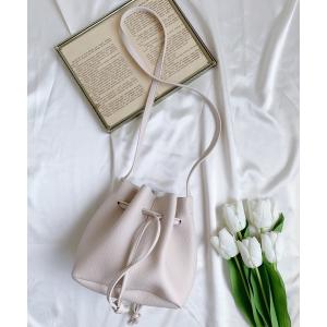 ショルダーバッグ バッグ 柔らかフェイクレザー 2WAY 巾着 ミニショルダー