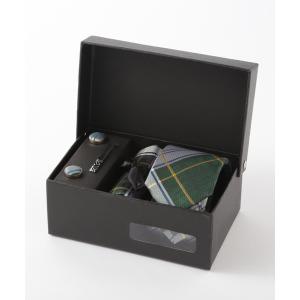 ネクタイ タータンチェック メンズ スーツ ギフト箱4点セット ナロータイ