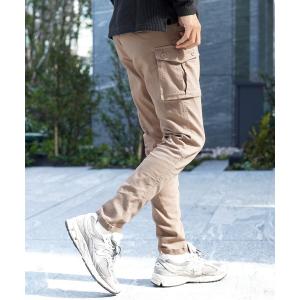 カーゴパンツ ストレッチ スリム スキニー カーゴパンツ メンズ