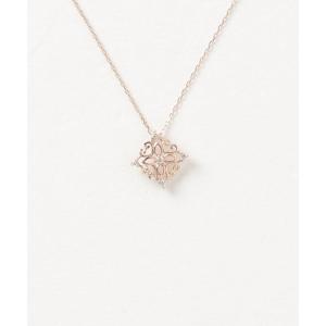 con affetto ネックレス K18ダイヤラウンドネックレス レディース