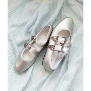 バレエシューズ パンプス ウェスタンバックルベルト