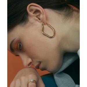 イヤリング アブストラクト メタルフレーム イヤリング