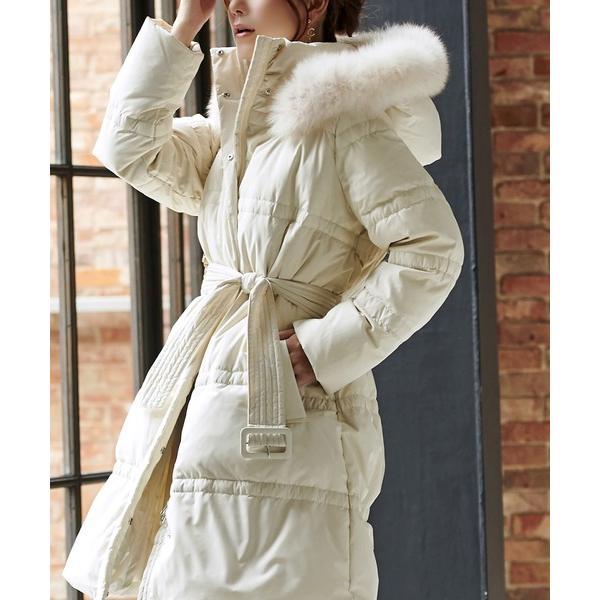 ダウンコート ダウンジャケット 洗える ｜ フォックスファービッグシルエットダウンコート ｜ レディ...