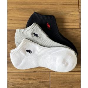 靴下 【POLO RALPH LAUREN/ポロ ラルフローレン】レディース スニーカー ソックス 靴下 ３足セット 3246-902