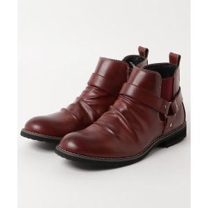 ブーツ ベルト付きショートブーツ