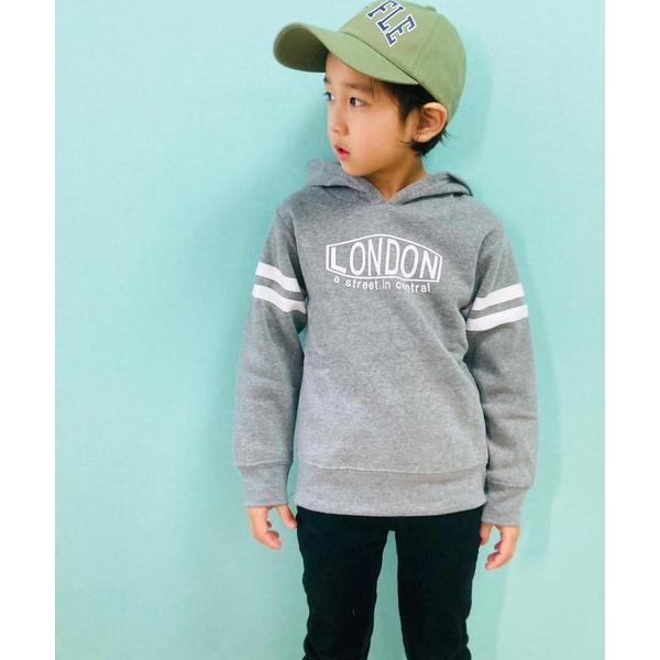 パーカー パイル起毛プリントプルオーバーパーカー キッズ キッズ 子供服 男の子 女の子