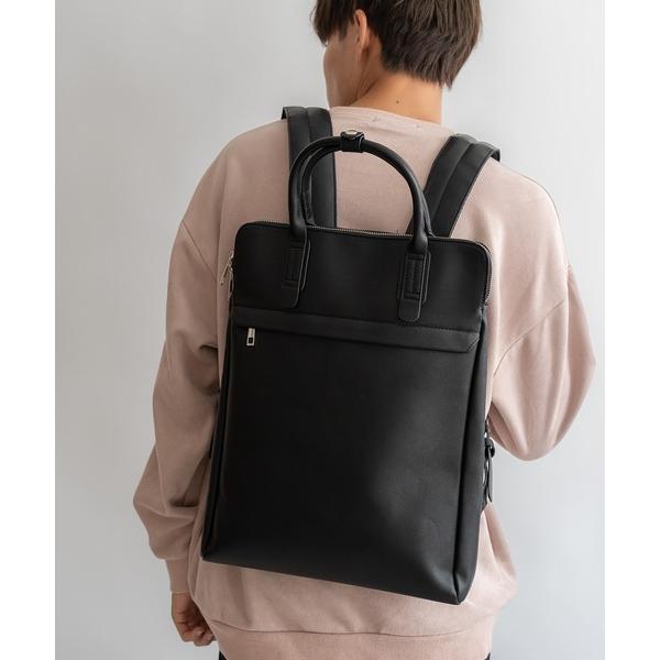 デイバック リュック Rename 合皮 ビジネス シンプル リュックサック バックパック メンズ ...