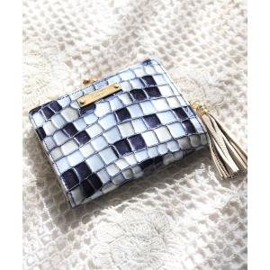 財布 CLAIREステンドグラスイタリアンレザーがま口財布