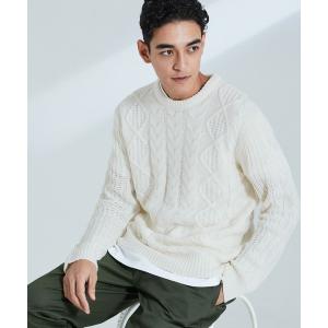 ニット 5G ALAN KNIT クルーネック ケーブルニット