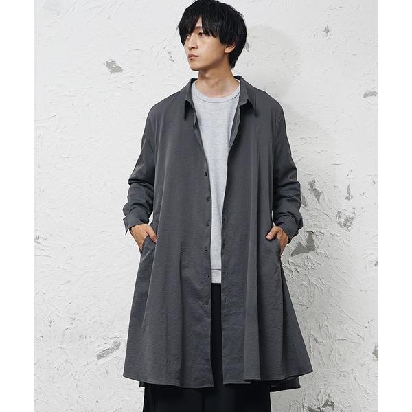 シャツ 「MinoriTY」フレアロングシャツ 長袖シャツ ビッグシルエット スプリングコート コー...