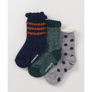 靴下 おめかし女の子 クルーソックス 3P