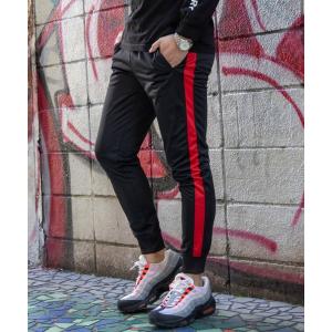 パンツ サイドライン スキニー ジャージジョガーパンツ