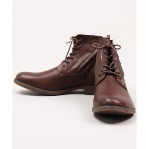 ブーツ サイドジップ プレーンブーツ