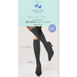 靴下 NAIGAI COMFORT 着圧20hPa ミドルパワーハイソックス 弾性ストッキング 3070-305