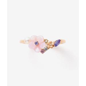 BLOOM（ブルーム） uvカット 指輪 リング 5月誕生花 K10 ピンク