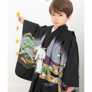 utatane 着物 七五三3歳用被布コートセット 男の子 ジャガード