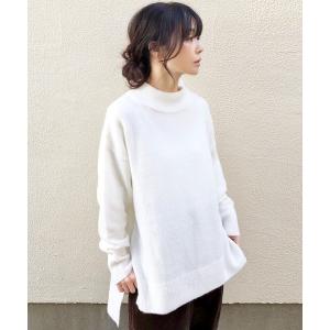 ニット ハイネックチュニックニットプルオーバー