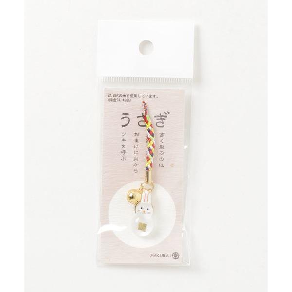 「カヤ」金箔入り福招きガラスストラップ 根付